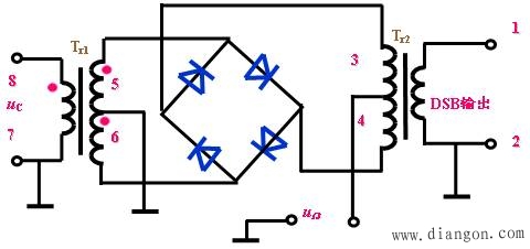 二极管环形调幅电路
