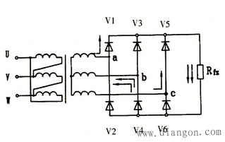 二极管三相桥式整流电路
