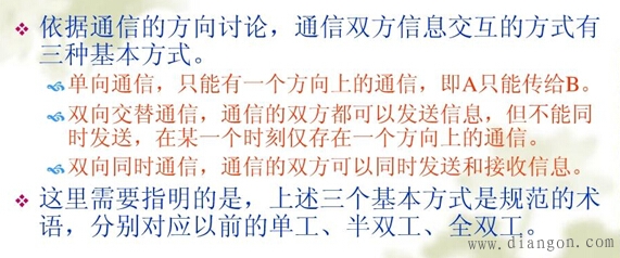 计算机通信双方信息交互的方式