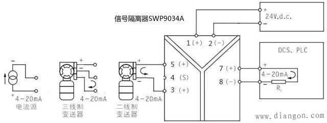 信号隔离器接线图