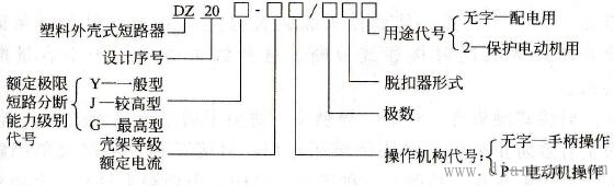 低压断路器的标志组成及其含义
