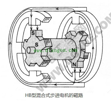 HB型混合式步进电机的磁路