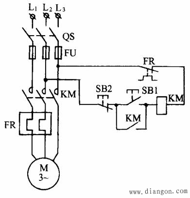 接触器控制电动机单向连续运转控制电路