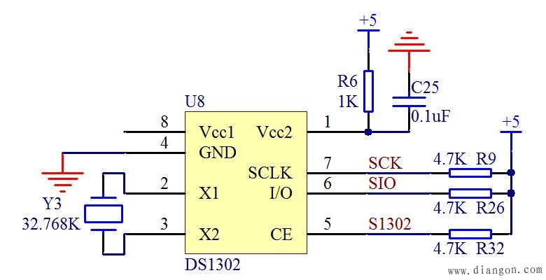 图15-7 DS1302无备用电源
