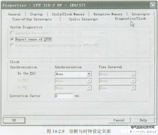 西门子PLC的CPU模块诊断，时钟( Diagnostics/ Clock)设定