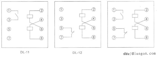DL电流继电器接线图