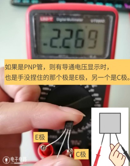 如何用指针式万用表测量NPN 型三极管？