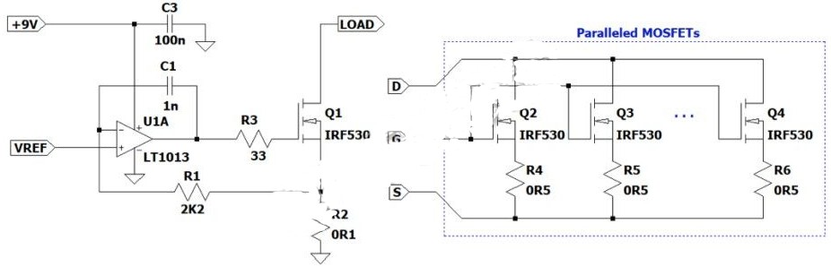 如何使用运算放大器构建电流负载？